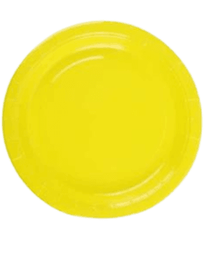 Plato de Cartón Amarillo, 50 piezas, 18cms