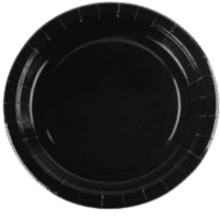 Plato de Cartón Negro, 50 piezas, 18cms