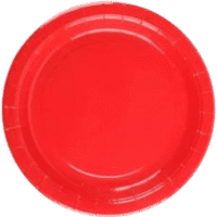 Plato de Cartón Rojo, 50 piezas, 18cms