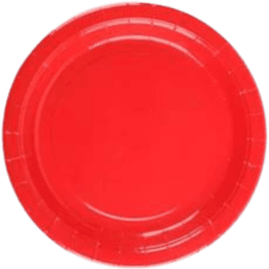 Plato plástico rojo, 10 piezas, 18 cms