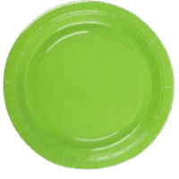 Plato de Cartón Verde, 50 piezas, 18cms