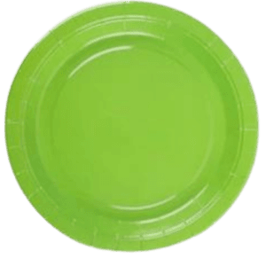 Plato de Cartón Verde, 50 piezas, 18cms