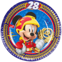 Platos Mickey sobre ruedas
