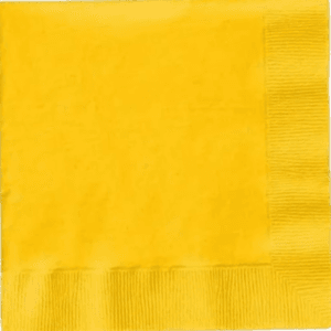 Servilletas de papel amarilla, 16 piezas