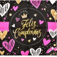 Servilletas Feliz Cumpleaños, rosa