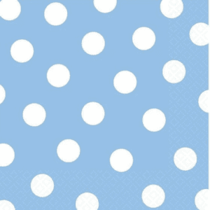 Servilletas de papel Celeste con puntos blancos