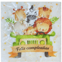 Servilletas animalitos de la selva, safari, 20 piezas