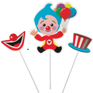 Topper para Torta Plim Plim, 3 piezas