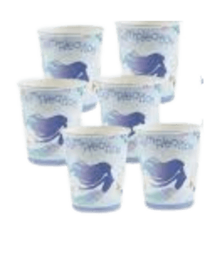 Vasos Sirenita 6 Piezas