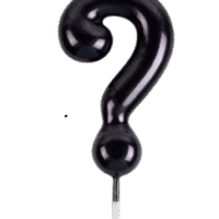 Vela signo de interrogación negra