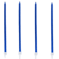 Velas color azul con glitter, 15,2 cms, 6 piezas