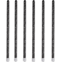 Velas largas negra con puntos blanco, 6pcs