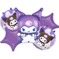 Set Globos Kuromi, 5 Piezas