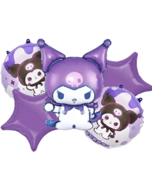 Set Globos Kuromi, 5 Piezas