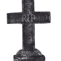Cruz RIP de cementerio, Hallowen