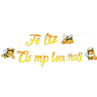 Guirnalda Abejita Feliz cumpleaños