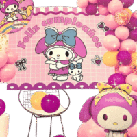 Guirnalda de globos mas fondo de Melody, 55 Piezas