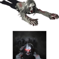 Muñeco Zombi con luz y sonido Halloween