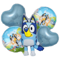 Set 5 Globos Metálicos Bluey