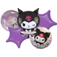 Set 5 Globos Metálicos Kuromi