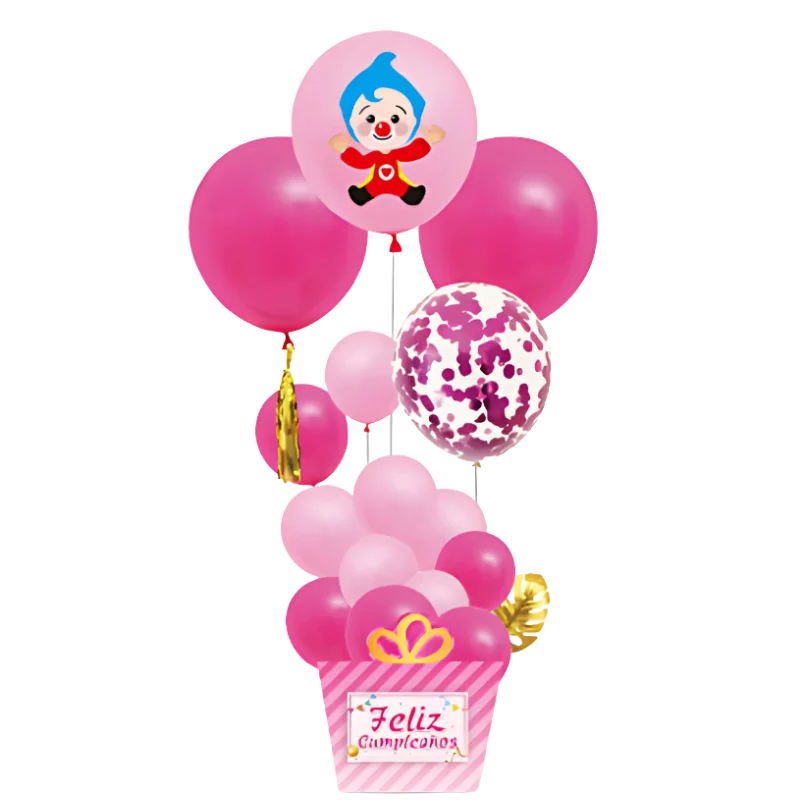 Set de Globos Plim plim 17 piezas Rosado