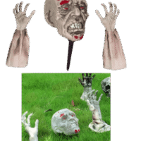Zombie, para enterrar en jardin, Halloween