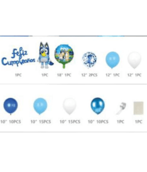 Set de Guirnalda Bluey Celeste x 57 pcs - Imagen 2