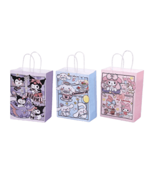 Bolsa de papel Cinnamoroll, Melody, kuromi 21 x 15 x 8 cm