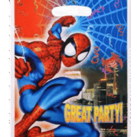 Bolsa Plástica Spiderman  x 10 pcs 16,5 x 25 cm