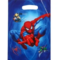 Bolsas Plásticas Spiderman, 10 Piezas 16,5 x 25 cm