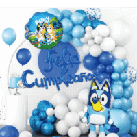 Set de Guirnalda Bluey Celeste x 57 pcs