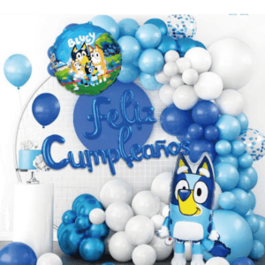 Set de Guirnalda Bluey Celeste x 57 pcs