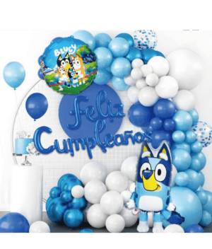 Set de Guirnalda Bluey Celeste x 57 pcs