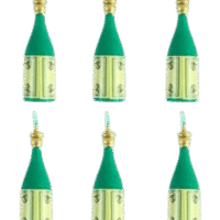 Set de velas botellas de vino, 6 piezas
