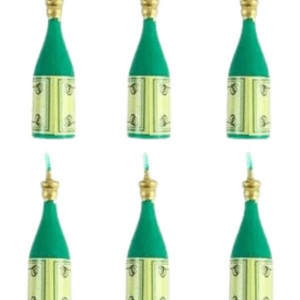 Set de velas botellas de vino, 6 piezas