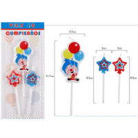 vela plim plim globos-estrella x 3 piezas