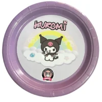 Platos Cartón Kuromi 18 cms, 6 Piezas