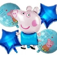 Set 5 Globos Metálicos Infantiles George Con Peppa Pig