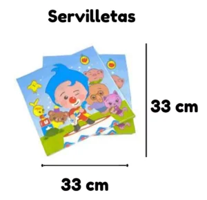 Kit Fiesta Payaso Plim Plim 10 Personas 78 Piezas - Rosa - Amarillo-Celeste-Blan - Imagen 3