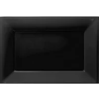 Bandeja plástica rectangular negra, 3 piezas