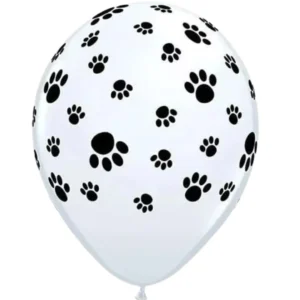 Pack 6 Globos De Latex Huellitas R12 - 30 Cm Decoración