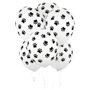 Pack 6 Globos De Latex Huellitas R12 - 30 Cm Decoración - Imagen 3