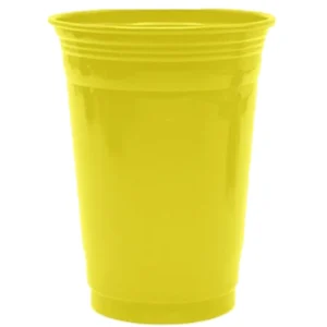 Vasos plásticos Amarillo, 560 ml, 10 piezas