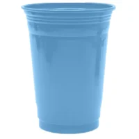 Vasos plásticos Celeste, 560 ml, 10 piezas