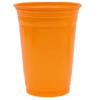 Vasos plásticos Naranjo, 560 ml, 10 piezas