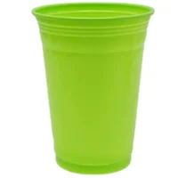 Vasos plásticos Verde, 500 ml, 10 piezas