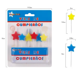 Kit Fiesta Payaso Plim Plim 10 Personas 78 Piezas - Rosa - Amarillo-Celeste-Blan - Imagen 6