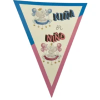 Guirnalda o banderin Revelacion de genero niña or niño, 3 metros