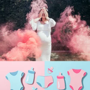 Extintor Humo Revelacion De Genero Cañon Polvo Spray Rosa o celeste - Imagen 3