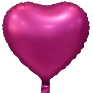 Globo Metálico Corazón Rosado 45 cm